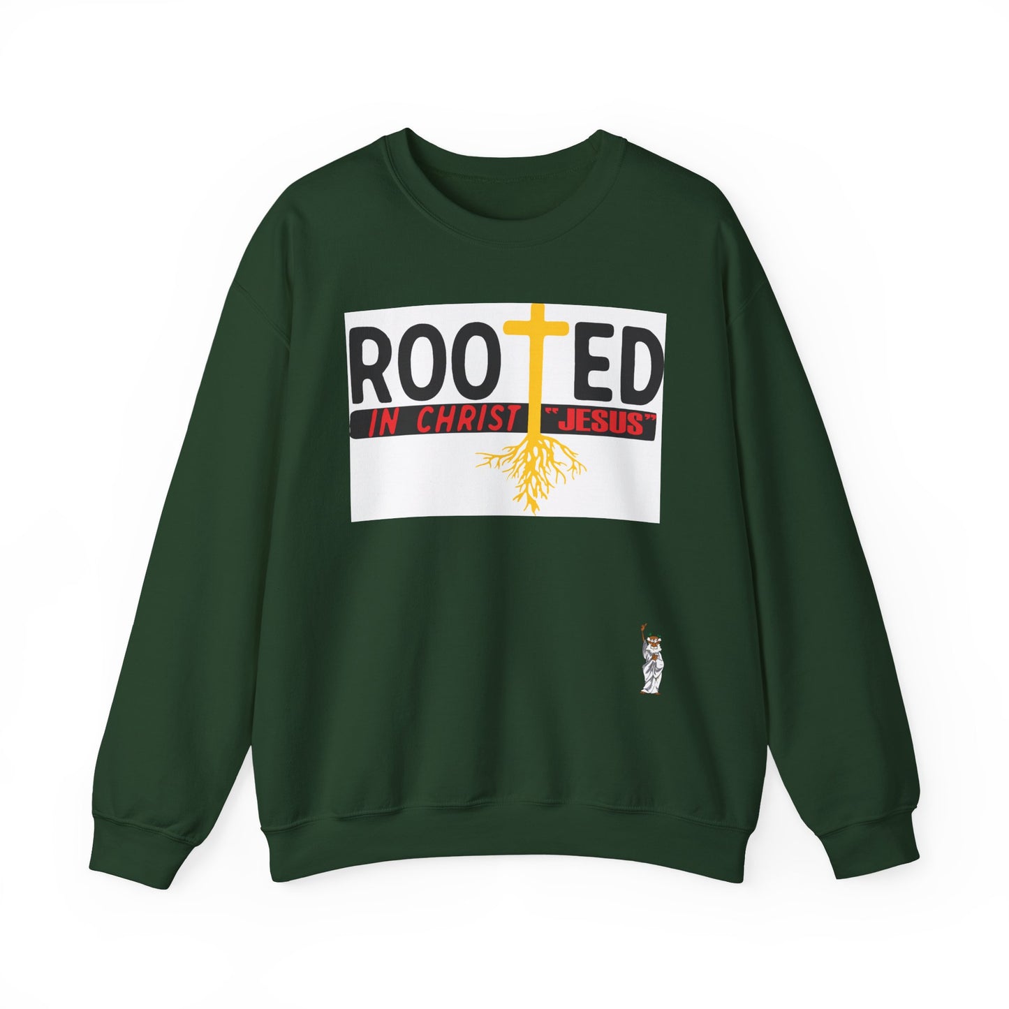 Whimsical Comedy Sweatshirt - Unisex Crewneck,  Everyday Wear, Holiday Apparel, Graphic Sweatshirt - Rooted in Christ Jesus