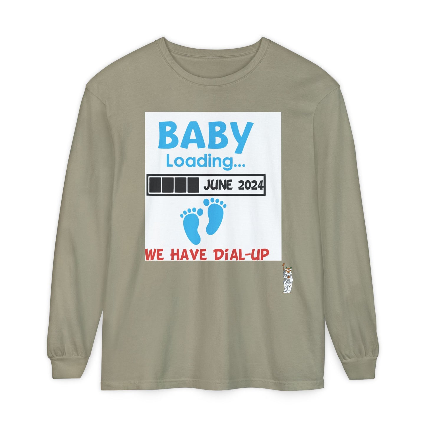 Philosopher Long Sleeve T-Shirt, Comfortable Casual Wear, Gift for Thinkers, Ideal for Birthdays - Baby Loading - Dial Up