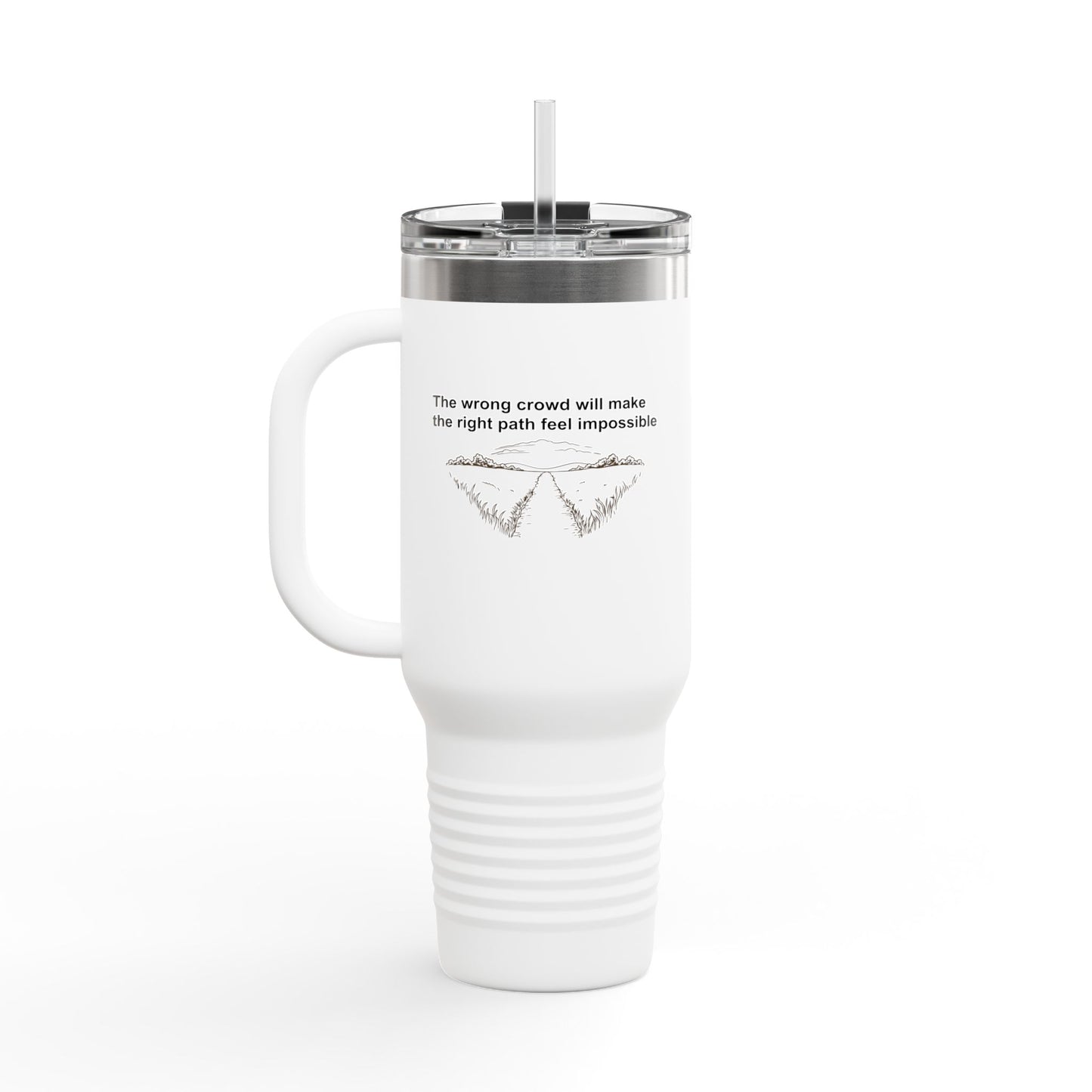Fun Insulated Travel Mug with Cartoon Character, 40oz Tumbler, Gift for Teachers, Travel Accessories - Wrong crowd