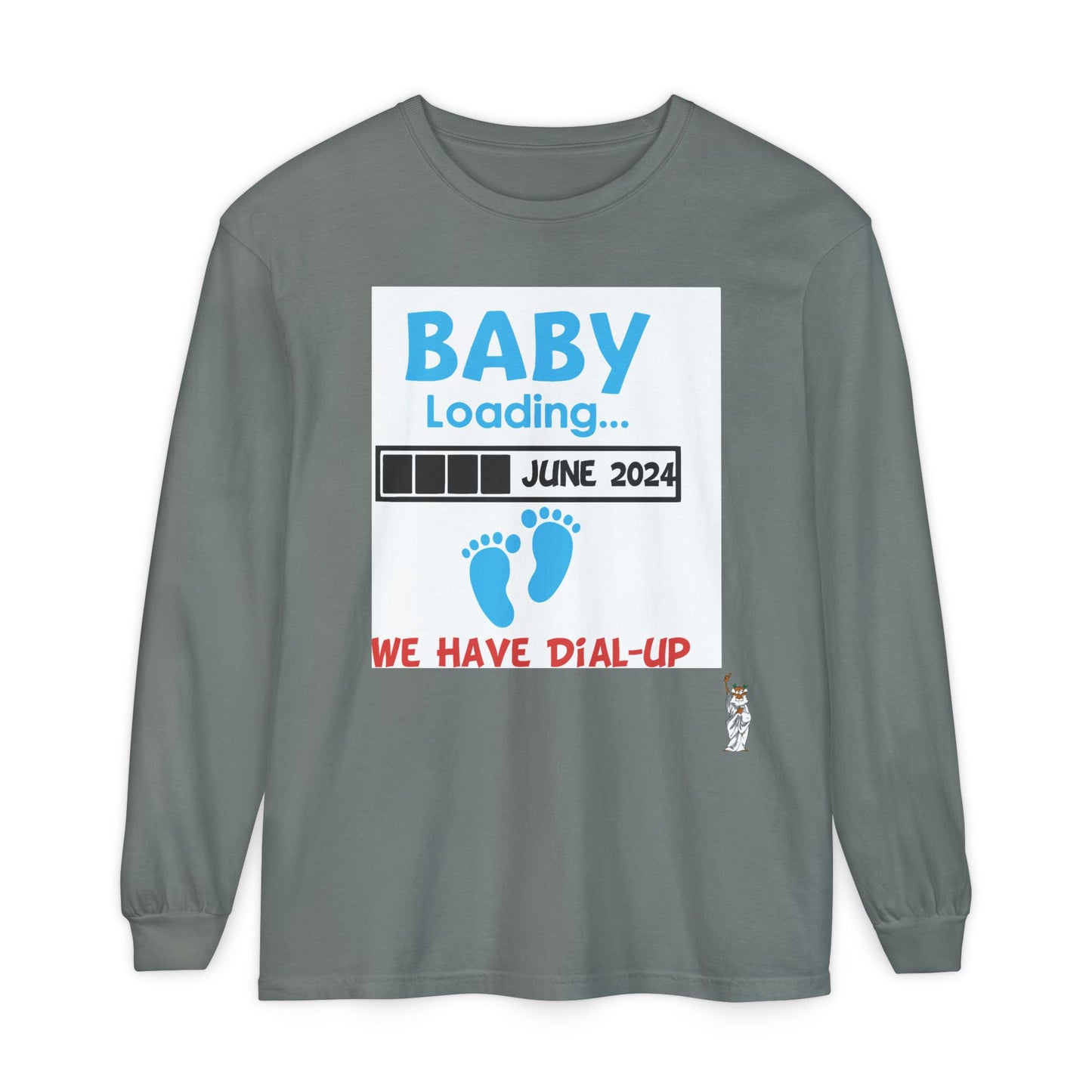 Philosopher Long Sleeve T-Shirt, Comfortable Casual Wear, Gift for Thinkers, Ideal for Birthdays - Baby Loading - Dial Up