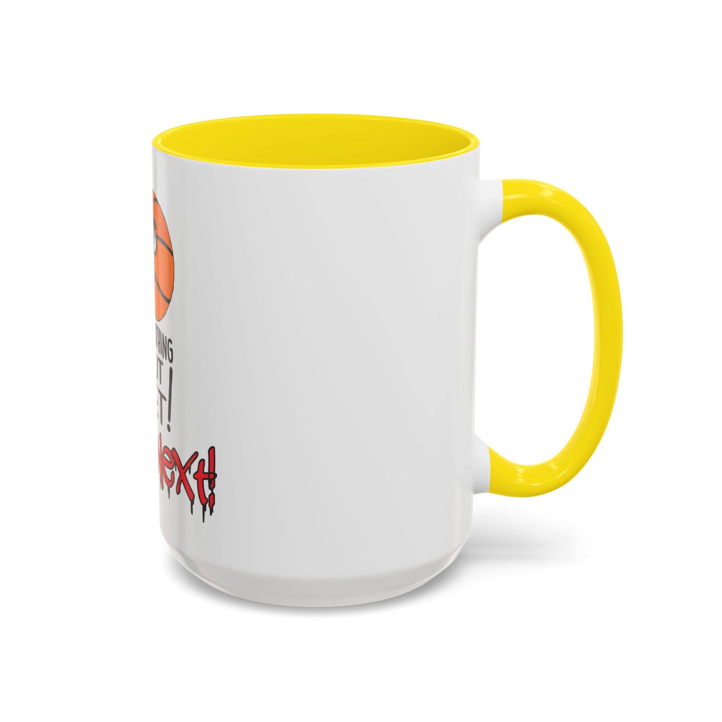 Basketball-Themed Coffee Mug, Nothing But Net Design, Sports Fan Gift, Perfect for Coaches, Players, Game Day