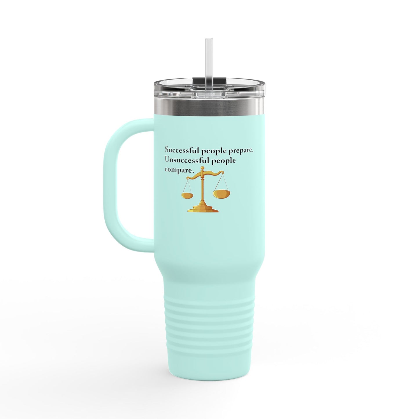 Fun Insulated Travel Mug with Cartoon Character, 40oz Tumbler, Gift for Teachers, Travel Accessories - Successful People