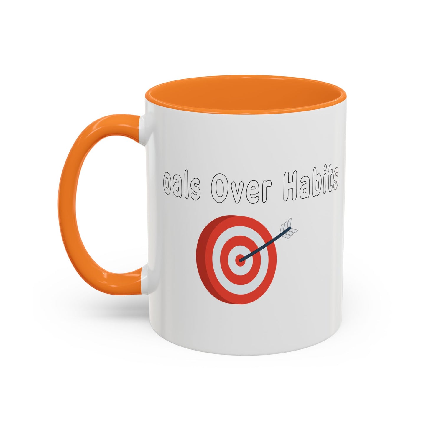 Colorful Whimsical Mugs - Perfect for Coffee Lovers, Gifts for Birthdays, Seasonal Celebrations - Goals Over Habits - White text
