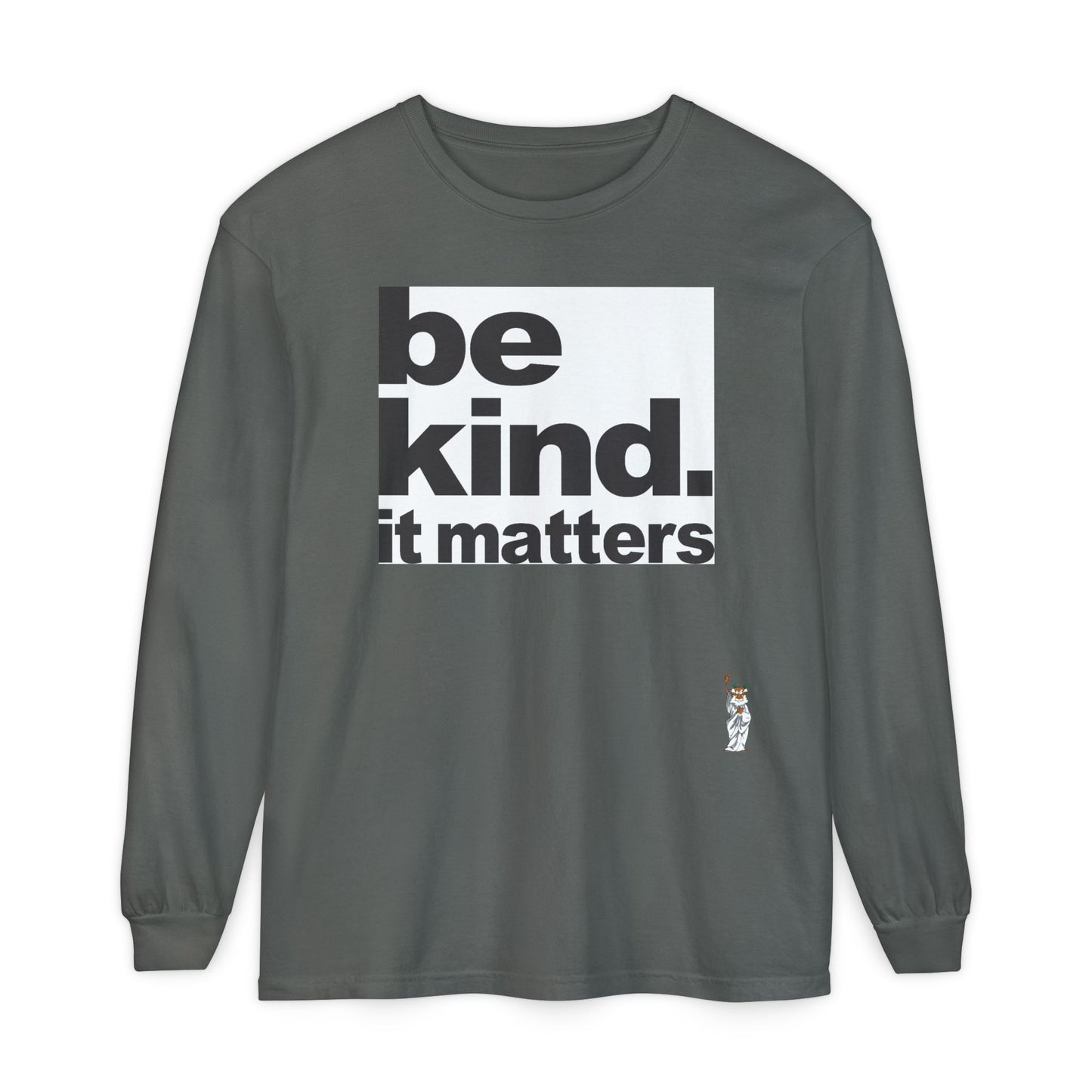 Philosopher Long Sleeve T-Shirt, Comfortable Casual Wear, Gift for Thinkers, Ideal for Birthdays - Be Kind - It Matters