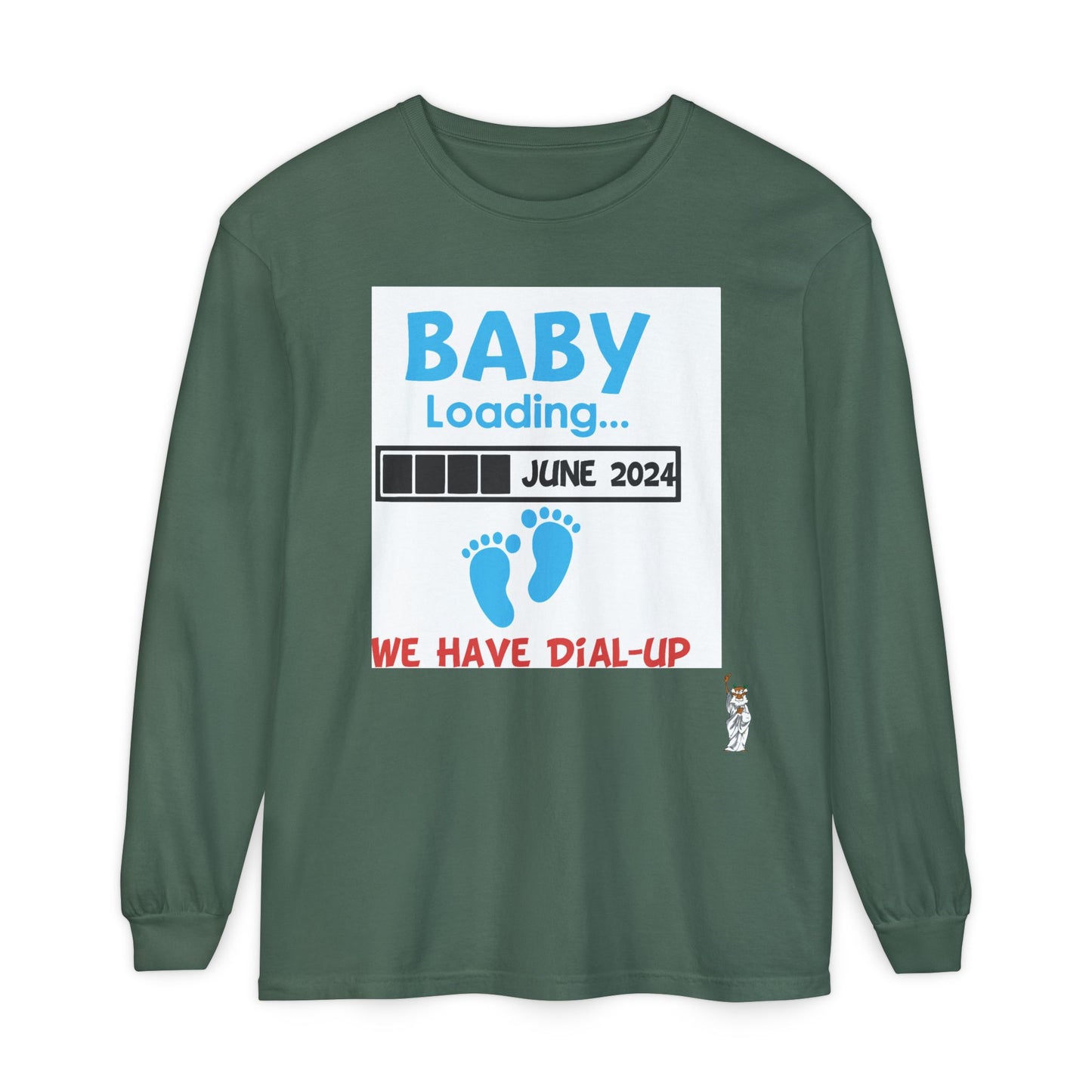 Philosopher Long Sleeve T-Shirt, Comfortable Casual Wear, Gift for Thinkers, Ideal for Birthdays - Baby Loading - Dial Up
