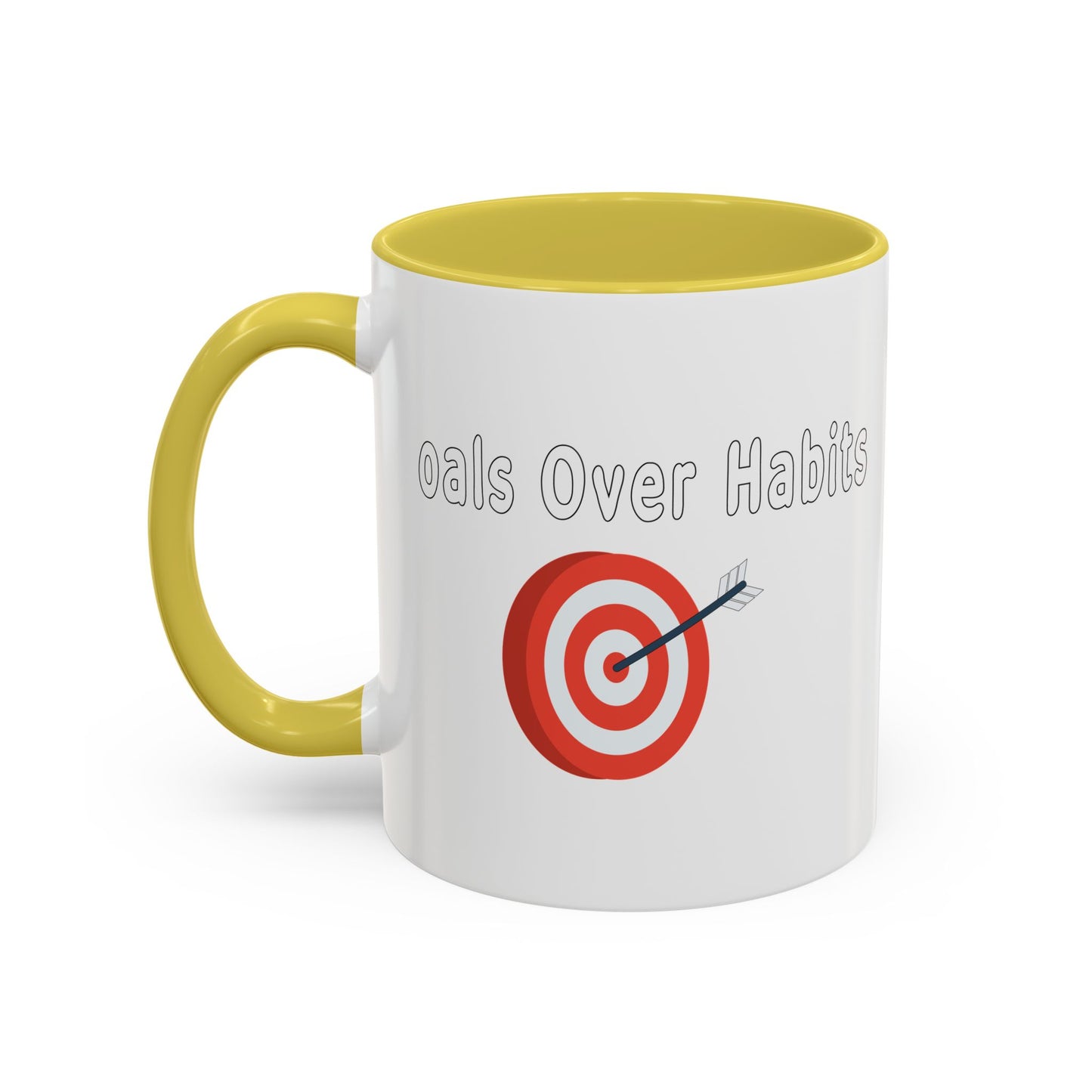 Colorful Whimsical Mugs - Perfect for Coffee Lovers, Gifts for Birthdays, Seasonal Celebrations - Goals Over Habits - White text