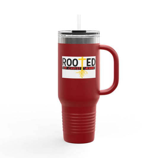 Fun Insulated Travel Mug with Cartoon Character, 40oz Tumbler, Gift for Teachers, Travel Accessories - Rooted in Christ Jesus