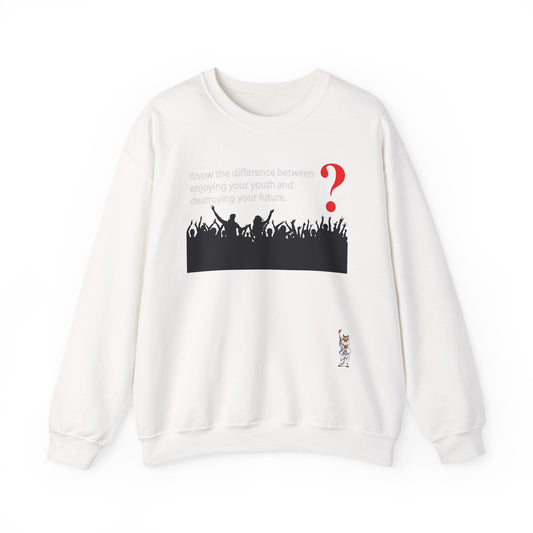 Whimsical Comedy Sweatshirt - Unisex Crewneck,  Everyday Wear, Holiday Apparel, Graphic Sweatshirt - Know the difference
