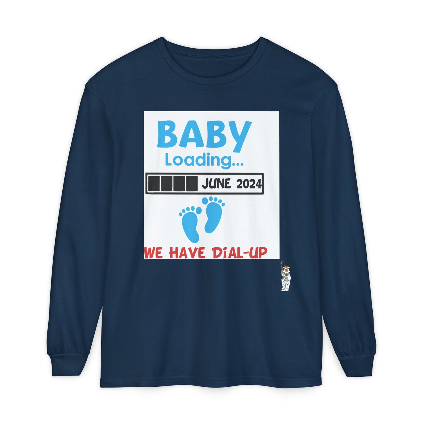 Philosopher Long Sleeve T-Shirt, Comfortable Casual Wear, Gift for Thinkers, Ideal for Birthdays - Baby Loading - Dial Up