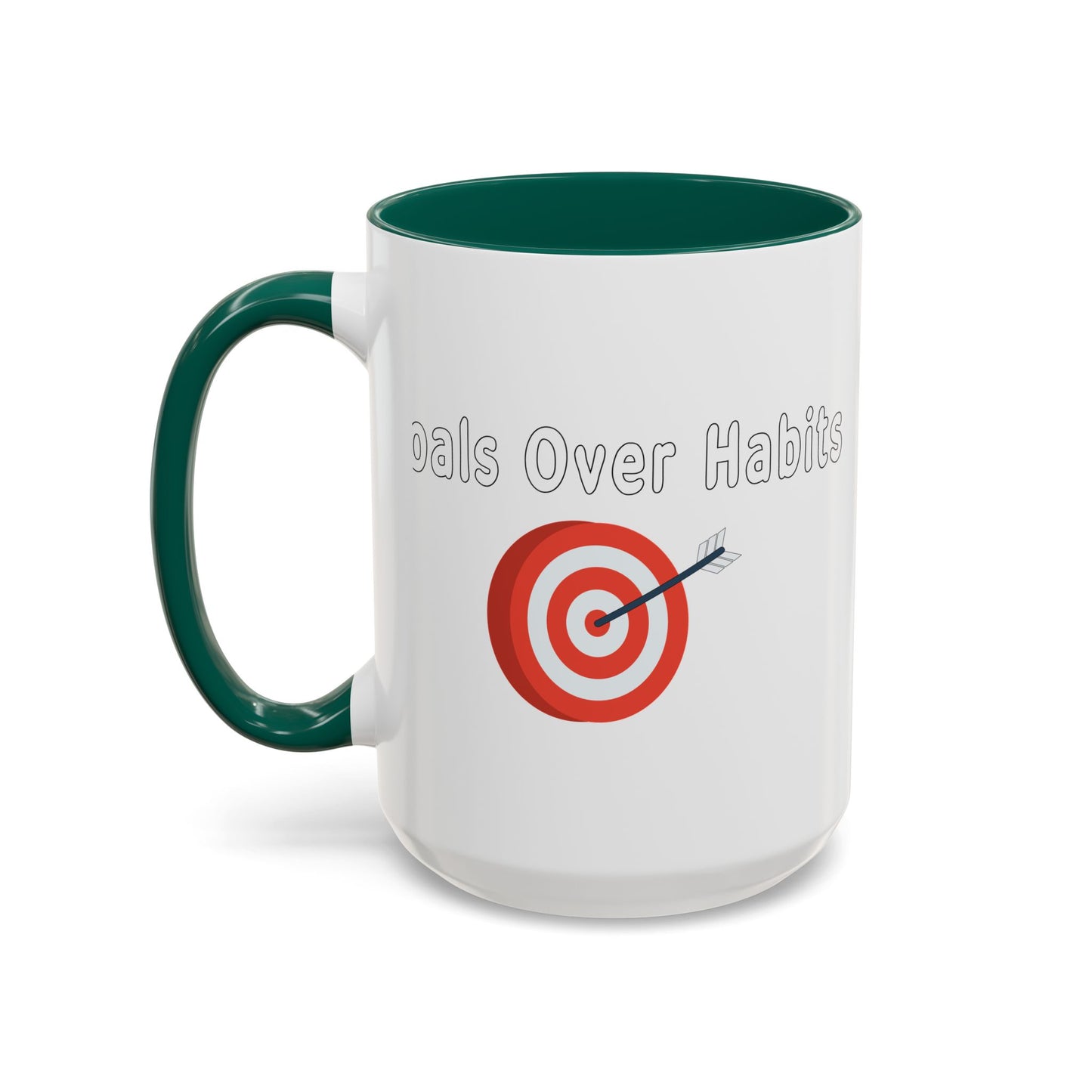 Colorful Whimsical Mugs - Perfect for Coffee Lovers, Gifts for Birthdays, Seasonal Celebrations - Goals Over Habits - White text