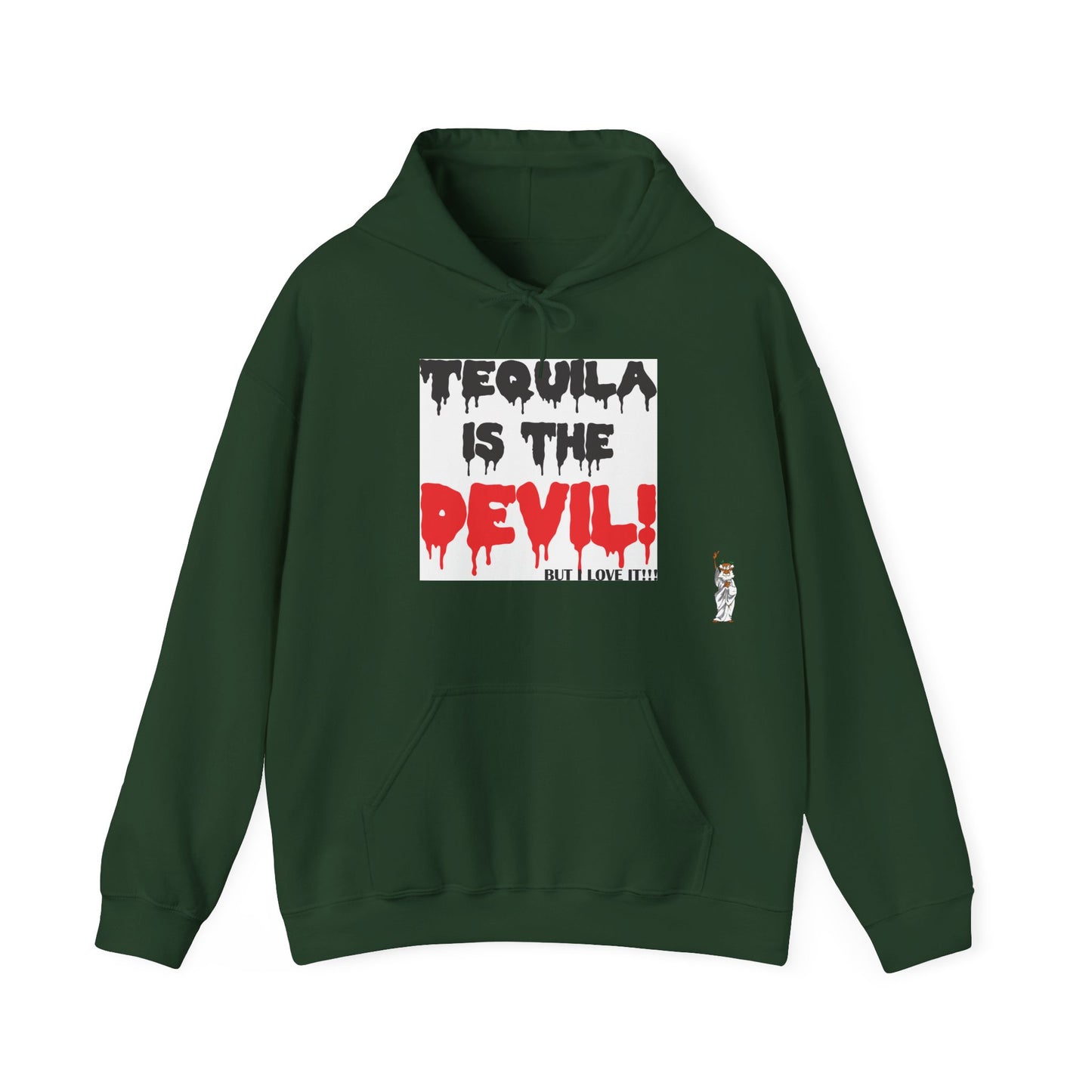 Statue of Liberty Hoodie, Unisex Sweatshirt, Gift for Her, Comfortable Apparel, Design Sweatshirt - Tequila is the devil-but i love it